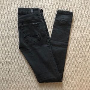 7 For All Mankind Grey Skinny Jeans Size 24